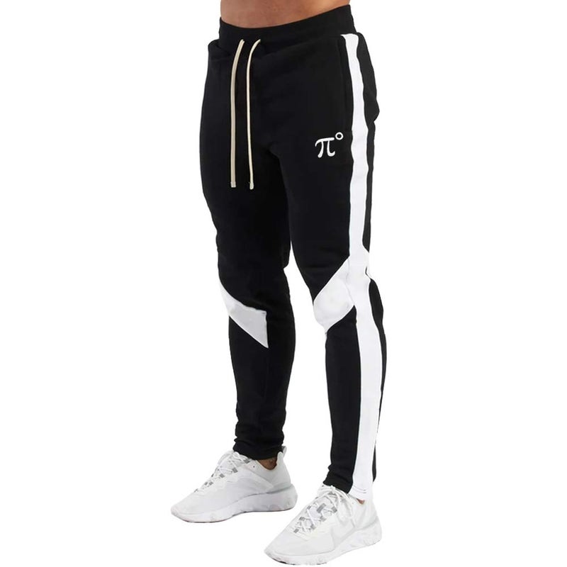 PIDOGYM Men's Track Pants,Slim Fit Athletic Sweatpants Joggers Trousers with Zipper Pockets Black - Image 1